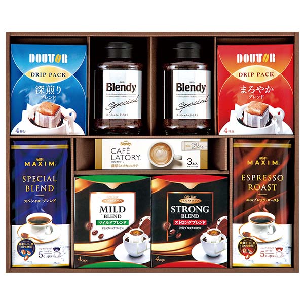 【今だけ5700円→3419円】 【40%OFF SALE】 お歳暮 ギフト コーヒー マキシム&ドトール コーヒーバラエティギフト 型番:KNR-50K 御歳暮 歳暮 2023 送料無料 冬 贈答用 詰め合わせ お取り寄せ 歳暮ギフト 御年賀 年賀 2024 人気 高級 上司 友人 親戚 家族 両親 同僚 内祝いのサムネイル