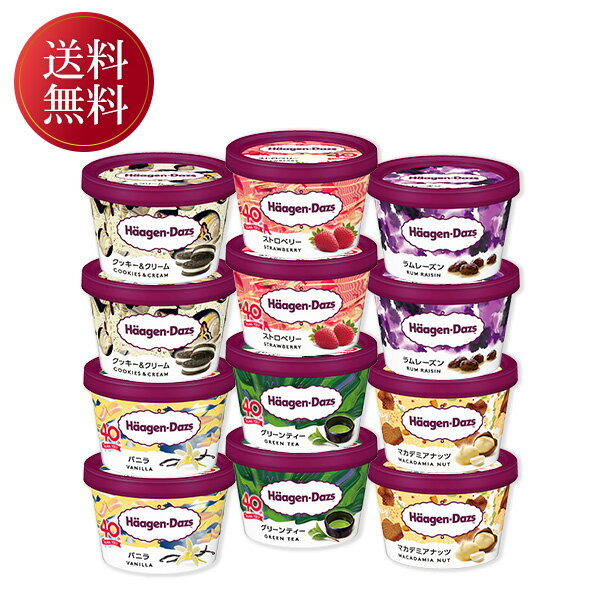 ギフト アイスクリーム 洋菓子 ハーゲンダッツ 定番ミニカップ12個セット プレゼント お取り寄せ 高級 人気