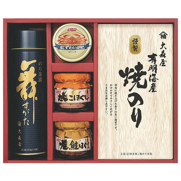 乐天商城 - お中元 夏ギフト のり 海苔 茶漬け 大森屋 焼のり・お茶漬・カニ缶・ほぐし瓶詰合せ 型番:KYB-30A 御中元 中元 2026 送料無料 夏 贈答用 詰め合わせ お取り寄せ 中元ギフト 人気 高級 上司 友人 親戚 家族 両親 同僚 内祝い お祝い