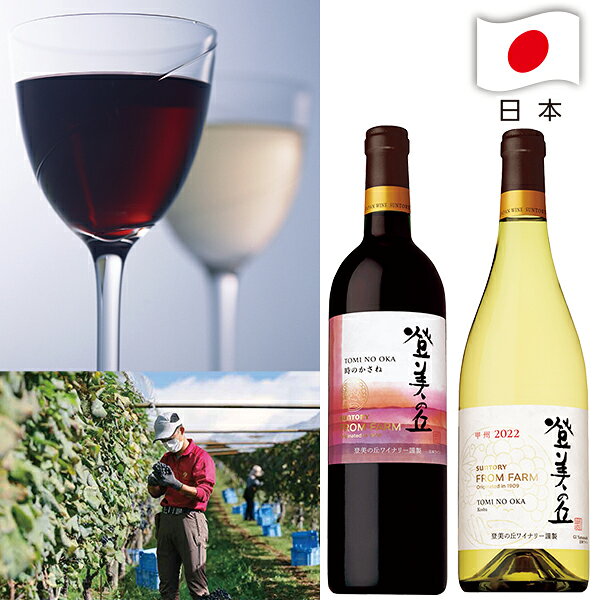 乐天商城 - お中元 夏ギフト 赤ワイン 白ワイン サントリーフロムファーム 登美の丘赤白ワインセット 御中元 中元 2026 送料無料 夏 贈答用 詰め合わせ お取り寄せ 中元ギフト 人気 高級 上司 友人 親戚 家族 両親 同僚 内祝い お祝い 御祝 お礼 御礼