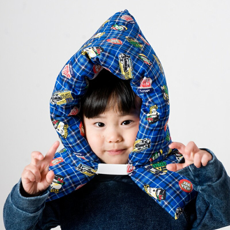 送料無料 防災ずきん 幼児 防災頭巾 防災ズキン ぼうさい ずきん 日本製 アメリカン ドクロ男の子用柄綿100% 保育園 小学生 低学年