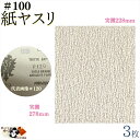 【 紙ヤスリ #100 3枚入 メール便 OK 】 研磨紙 紙ペーパー 木工ペーパー サンドペーパー