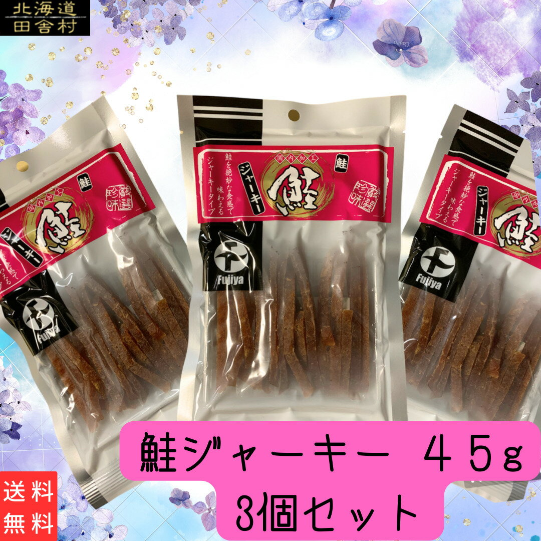 【1点おまけ付】鮭ジャーキー　45g×3個セット 【無くなり次第終売】 【送料無料】 鮭　おつまみ　珍味　鮭とば