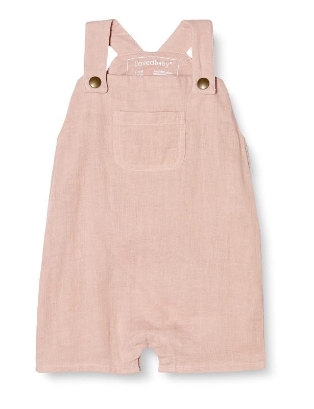[L'ovedbaby] ボディースーツ オーガニックオーバーオール(ムスリン) ベビー Rosewater(ローズウォータ..