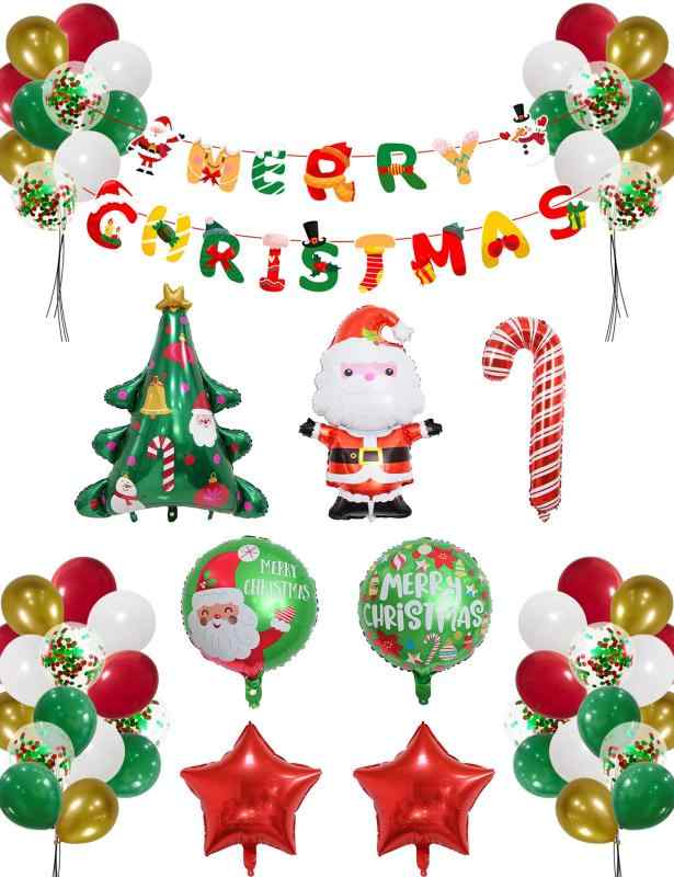 クリスマス バルーン 60点セット クリスマス 風船 飾り付け クリスマス 飾り Merry Christmas クリスマ..