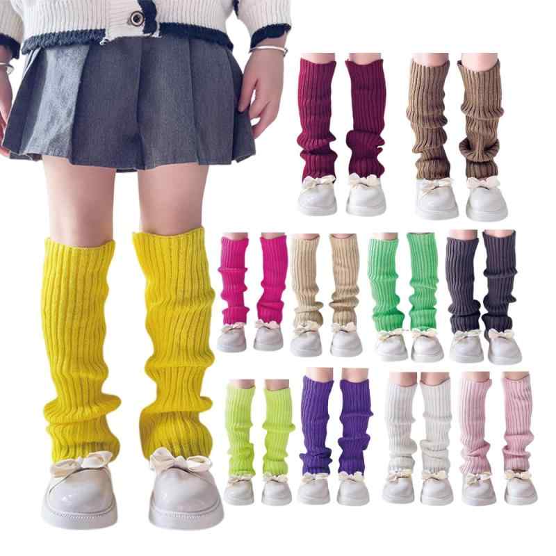 Rakuten - [ZGKULAEAOW] カラフル レッグウォーマー キッズ ネオンカラー ルーズソックス子供 女の子 蛍光 派手 ダンス衣装 暖かい フリーサイズ 40CM ママ揃い