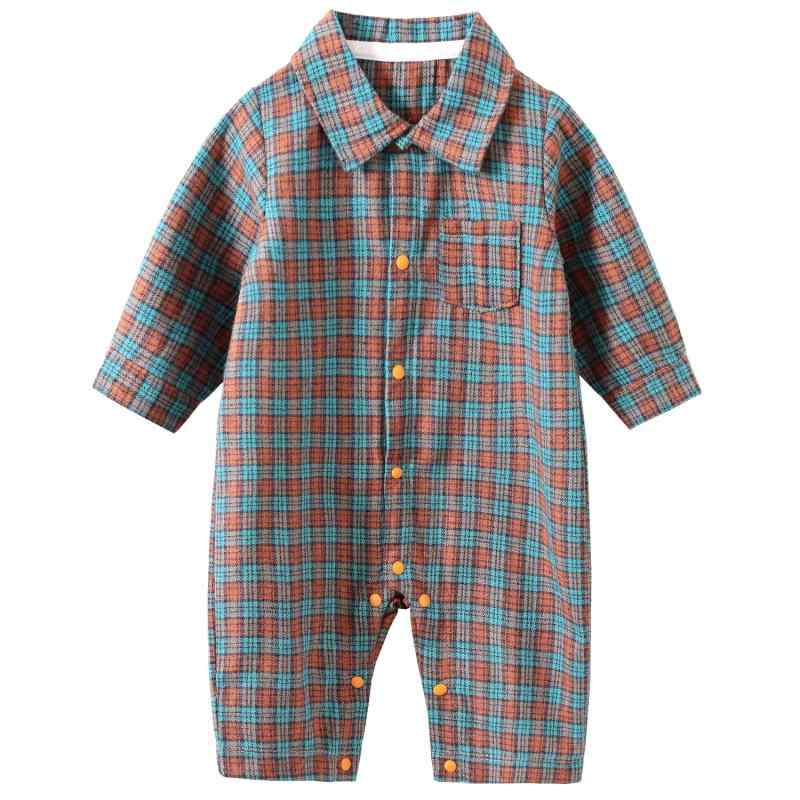 [Mon Ange] ベビー 襟付きロンパース 前開き 赤ちゃん チェック柄 おしゃれ お宮参り 出