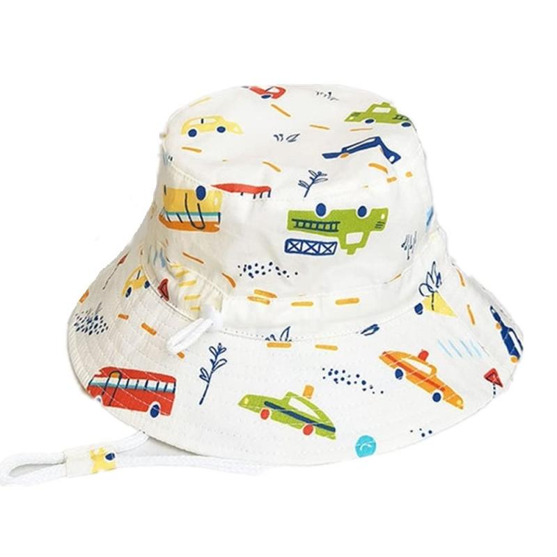 [VIDOSCLA] ベビー用ハット つば広 赤ちゃんキャップ キッズ 帽子 子供サンバイザー フィッシャーマンハット 車柄 女の子 男の子 男女児 UVカット 春夏 日焼け止め かわいい 紫外線 ユニセック