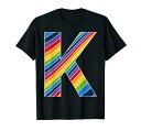 文字 K レズビアン、ゲイプライド、バイセクアル、トランス文字 K LBGTQ Tシャツ