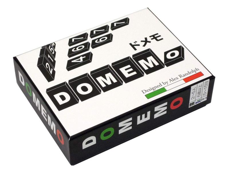 ドメモ(DOMEMO)木製タイル版/クロノス/アレックス・ランドルフタイトル：ドメモ(DOMEMO)木製タイル版　メーカー：クロノス　作者：アレックス・ランドルフ狙うはノーミスの勝ち。秘密の保持ができ、このゲームが楽しめるようになったら大人の仲間入りです。プレイ人数：2－5人　プレイ時間：10分　対象年齢：6才以上パッケージ重量: 0.2 kg