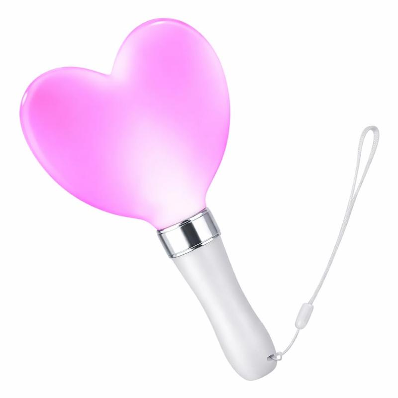 WAYetTO ペンライト ハート コンサート 単4電池 3本付き コンサートライト LEDペンライト 電池式 水色 サイリウム 高輝度 カラーチェンジ スティック 推し活 多色 赤 電池式 ピンク オレンジ 紫