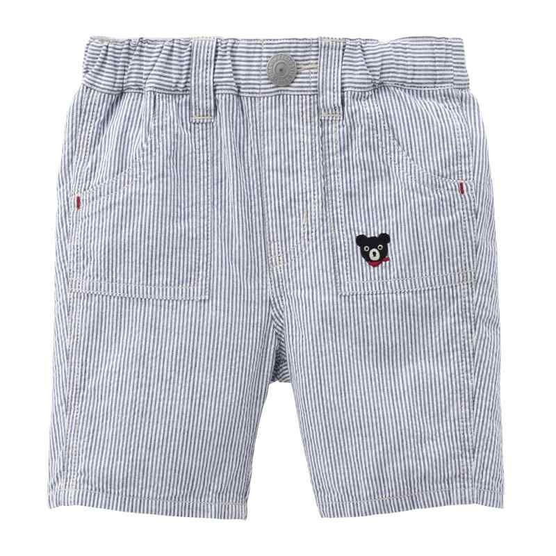 [ミキハウス] ミキハウスダブルビー 6分丈パンツ ハーフパンツ ズボン くま シンプル 男の子 女の子 ベビー キッズ 子供服 60-3109-689