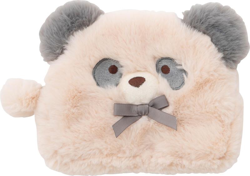 ぬいぐるみポーチ ファー ふわふわ パンダ ぱんだ ポーチ 小物入れ Mimi ミミ 172-7906D1ペールカラーのファーを使用したパンダのぬいぐるみポーチ
