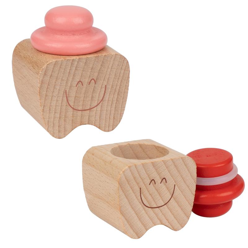 TOCCOOL 2個セット 木製 フェアリー 乳歯ケース 幼児のための キープセイク 乳歯収納ボックス 可愛いギ..