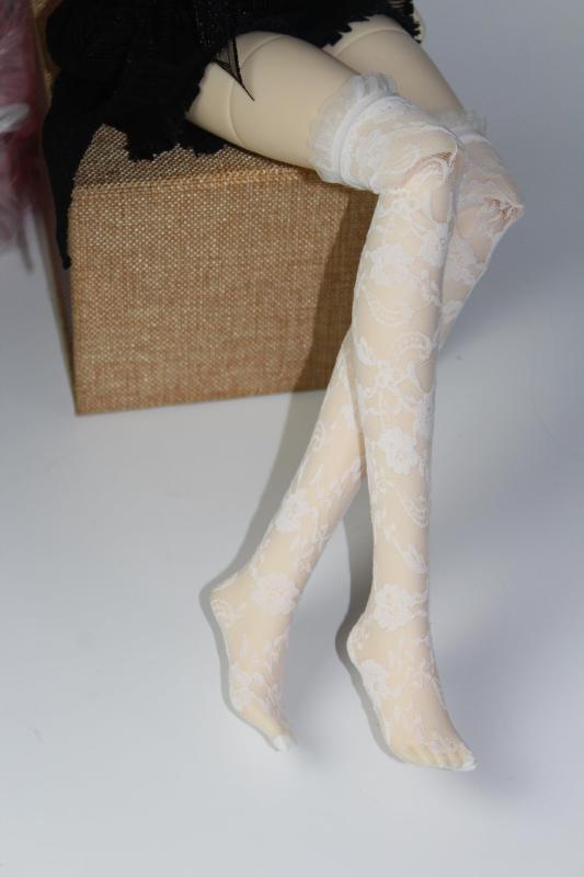 HAMRETHYPPZ 1/3 1/4 1/6 BJD子供服セット、BJD 子供服 bjdドール レースのストッキング、白いストッキング(ヘッド、素体は含まりません) 白