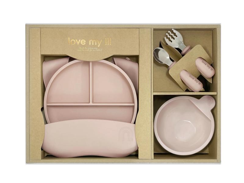 ラブマイリル ギフトセットA 出産祝い お食事セット [ソフトスタイ/吸盤付きディッシュ/ボウル/スプー..