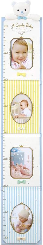 子供部屋に最適な写真を飾る 身長計 ベビー フォトフレーム 壁掛 本体サイズ15.5×1×高さ96cm サービス4..