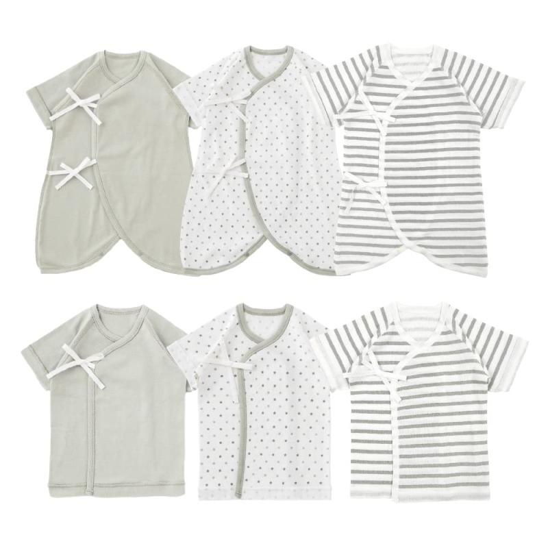 [チャックルベビー] ベビー服 赤ちゃん 新生児 肌着 短肌着 コンビ肌着 男の子 女の子 50-60cm P610