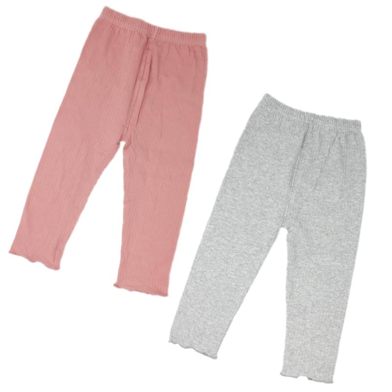 [MILASIC] [ミラシック] ベビー レギンス フリル 2枚セット 女の子 裾メロウ ストレッチ 伸びる かわいい スポーツ コットン 春 夏 TN-STLG