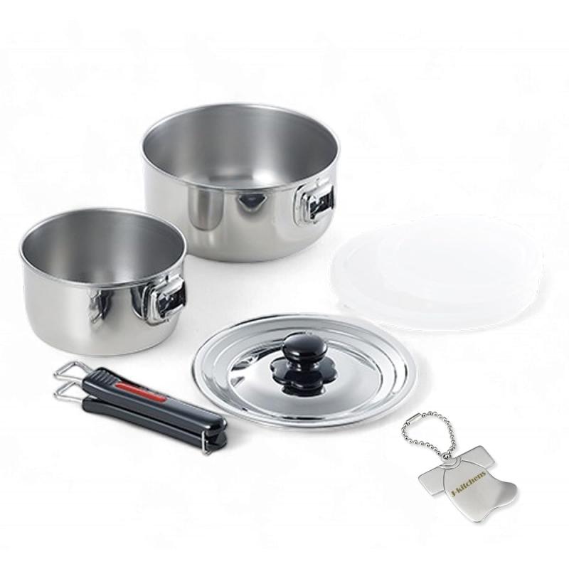 Rakuten - J-kitchens 食卓インテリア 片手鍋 ハンドル 着脱式 2点 セット 14cm & 18cm IH対応 日本製 オリジナルタグ付
