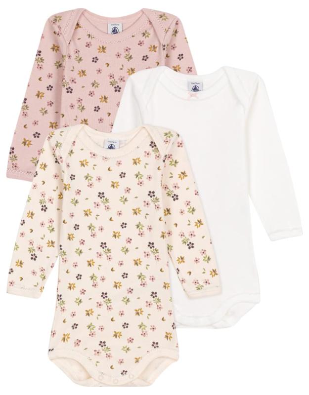 [プチバトー] 長袖ボディ3枚組 A0BGH