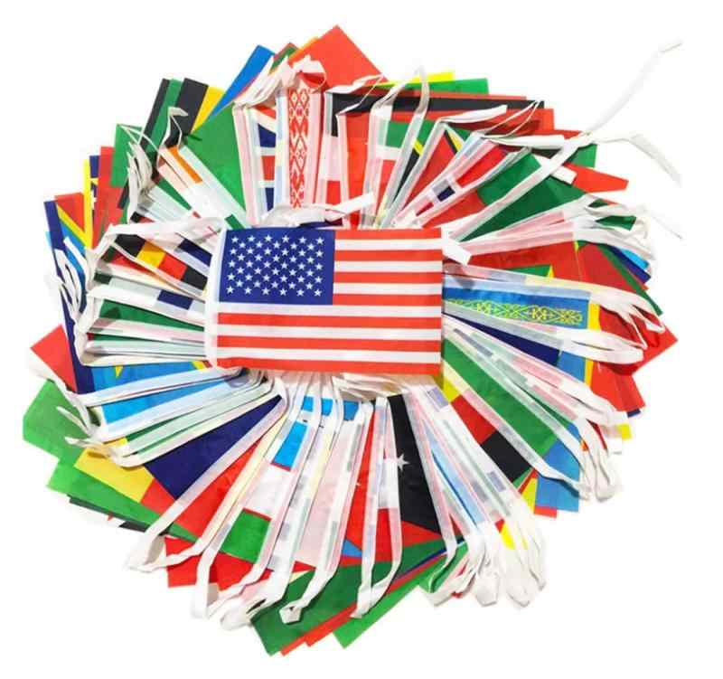 AISHITE ワールドカップ 連旗 200ヶ国分 100ヶ国分 50ヶ国分日本 日の丸有り 応援 サッカー 万国旗 連..