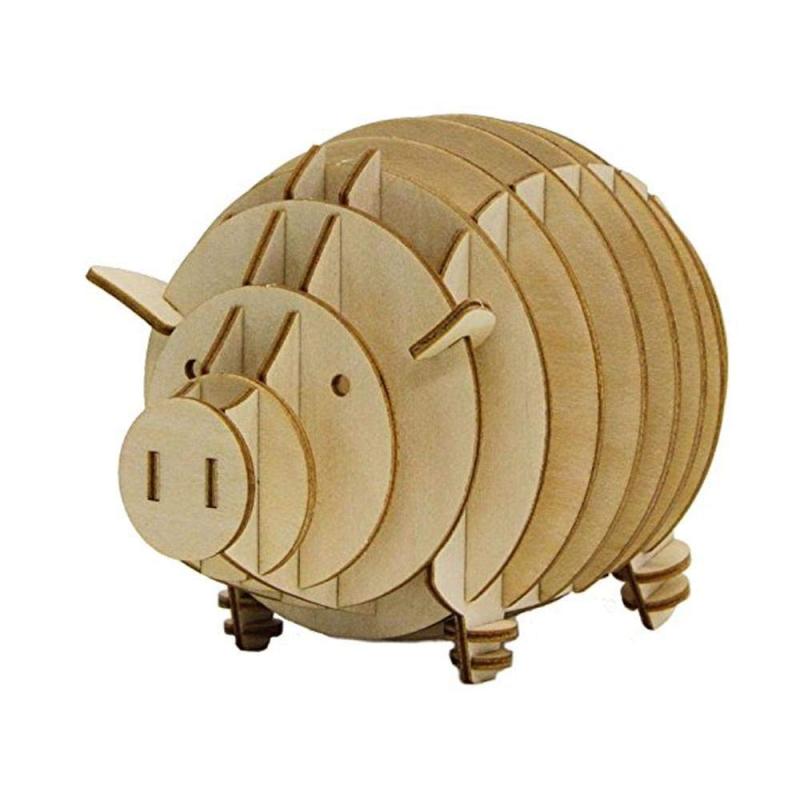 木製パズル kigumi (キグミ) ブタの貯金箱
