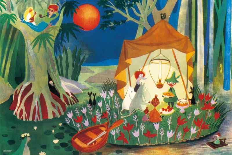 やのまん(Yanoman) 【日本製】1000ピース ジグソーパズル ムーミン MOOMIN 秘密の島 (50x75cm) 10-1474 ピース請求ハガキ のり付き へら付き サービスカード付 ジグソーパズルのトリセツ付(3.0)