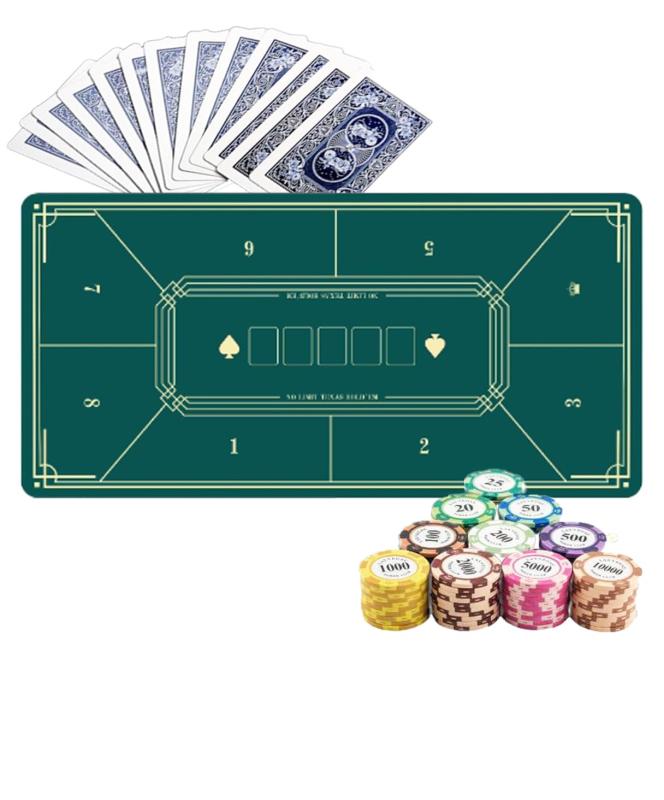 S.fields.inc ポーカーマット 8人用 ポーカーテーブル プレイマット 樹脂マット ゴム 40*80cm