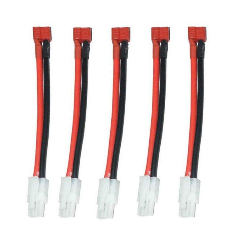 Tプラグメス - 男性タミヤケーブルコネクタ ESC Lipo/NiMHバッテリー充電用T型プラグケーブルアダプター（5個入り）(3)