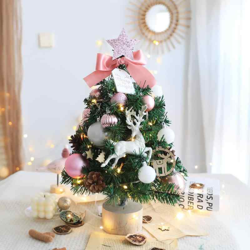 Christmas Tree - ミニクリスマスツリー 卓上ツリー クリスマス 人工松 クリスマス装飾 ミニツリー ledイルミネーションライト 電池式