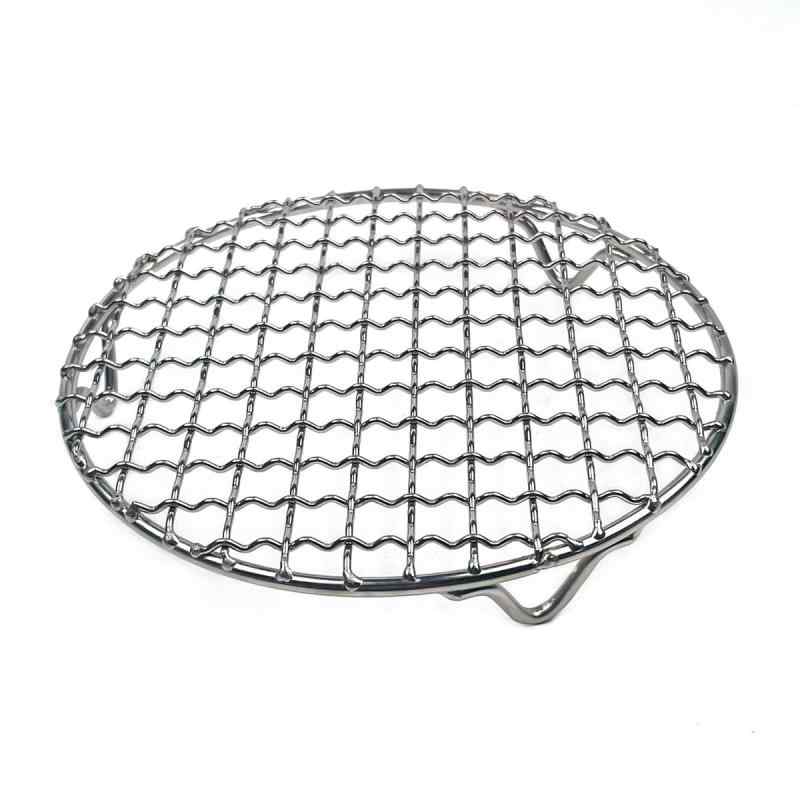 Desirable 焼き網 丸型 足付き 炭焼き ステンレス鋼 304 頑丈 BBQ網 バーベキューアミ バーベキュー グリルシート 揚げ物 油切り とんかつ網 フライ 天ぷら 多目的 BBQ 焼肉 焼き鳥 燻製アミロース