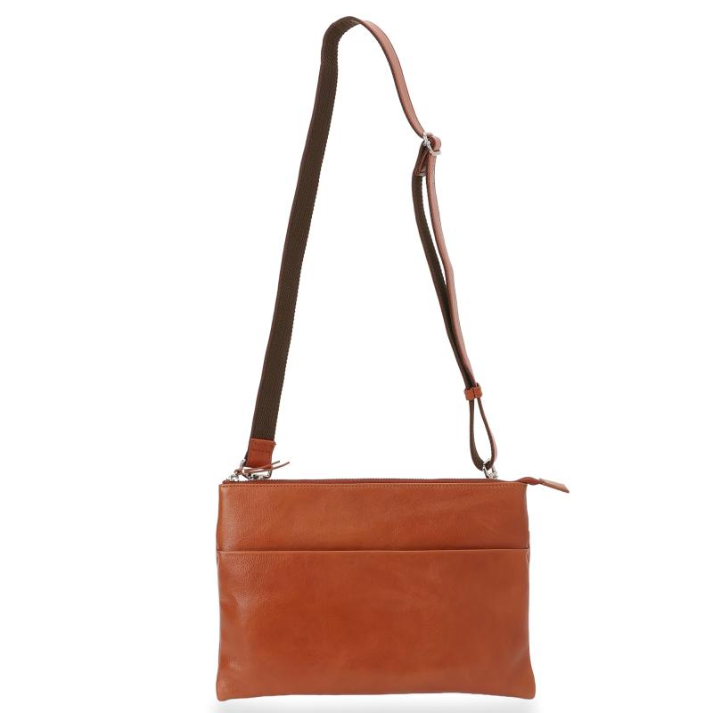 Rakuten - [leather　laboratory] 2WAY ショルダーバッグ 本革 レザー サコッシュバッグ クラッチバッグ メンズ レディース スリム 軽量 天然シボ革 ストラップ 調節可能 ファスナー