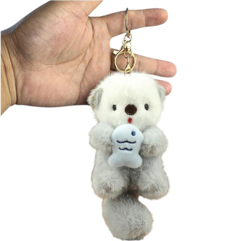 [GARUMI] ラッコ ぬいぐるみ カワウソ キーホルダー ストラップ キーチェーン 可愛い 三兄弟 おソロ らっこ かわうそ 海獺 川獺 水族館 12cm otter