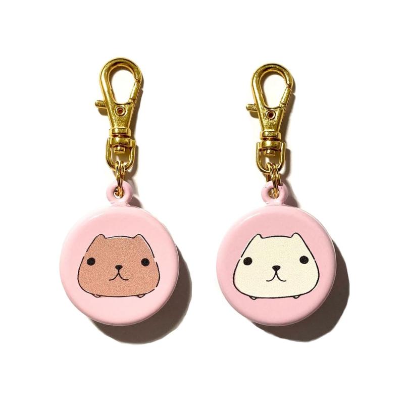 hiramake 【メディアで話題】カピバラさん ペア鈴 ファスナー2つ用 kapibarasan リュック サック スリ 防犯 背面 背中 ファスナー 閉め忘れ 開けっ放し 防止 ポケット 盗難安全 安心 バッグ パッ