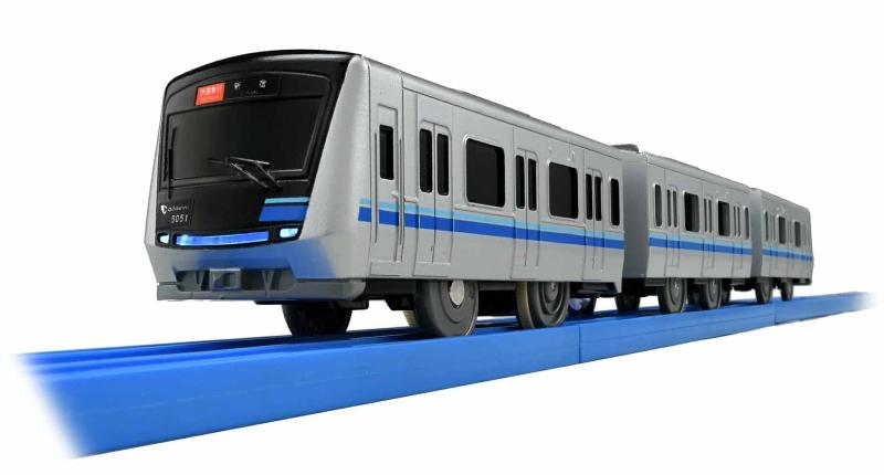 タカラトミー(TAKARA TOMY) プラレール ライト付 小田急通勤車両5000形事業者販売品（オリジナルプラレール)単3乾電池1本使用（別売り）先頭車 中間車 最後尾車の3両編成 2スピード走行 のせかえ対応専用レールは別売対象年齢3歳から 対象性別 :男女共用