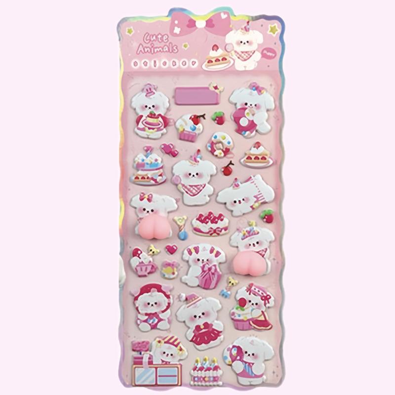 【6枚/セット】 シール ぷくぷく おしりぷにぷに 2026年新柄 ステッカー 可愛い ぷにぷにお尻 3D 立体 もっちり 柔らかい ぷくふく ご褒美シール 飾り付け 贈り物 スマホケース 手帳 日記 diy inasuteppu-10252183 イナノカショップ サンプル画像2