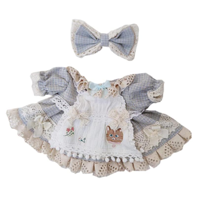 Rakuten - niannyyhouse　ぬいぐるみ 用　20cm人形服　チェック柄のスカート　着せ替え　綿人形の服