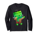 Dabbing Frankenstein Halloween Costume Monster Zombie Kids 長袖Tシャツ
