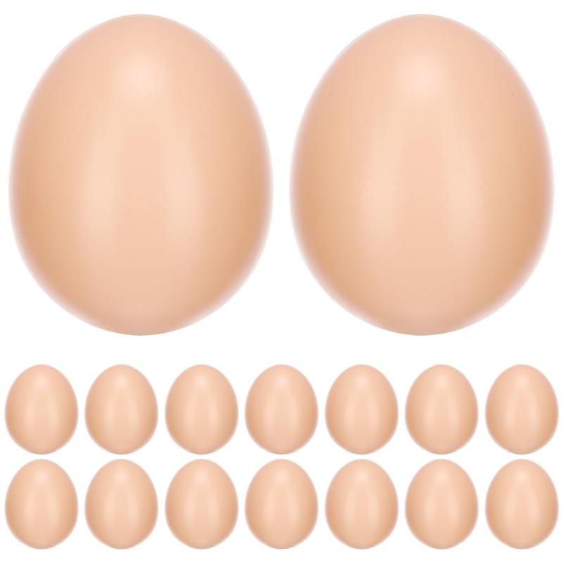 JOINPAYA 20個 模擬プラスチック卵 落書きの卵 未完成の絵の卵 赤い鶏の卵 人工巣の卵 鶏の卵を産む 人..