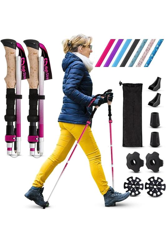 Other - High Stream Gear 【女性のための専用デザイン_分かりやすい日本語マニュアル付属】 トレッキングポール ポール 杖 登山 ストック ステッキ