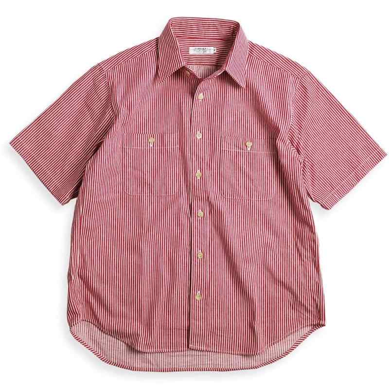 クインテット ストライプシャツ メンズ 半袖 ワークシャツ ヒッコリー 日本製 アメカジ VINTAGE EL ヴィンテージイーエル 11-70562