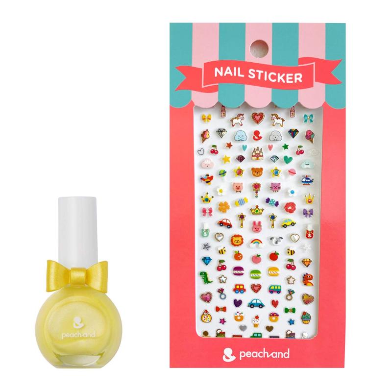 Peachand ピーチアンド プリンセスネイルカラー 子供用 マニキュア ネイルシール ネイルステッカー セット
