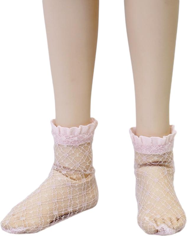 【Petite Marie】 1/3 DD対応 透け感と柔らかい触感 ラメソックス 靴下 ピンク地 60cm ドール BJD 人形服 【プティットマリエ】 No.0209