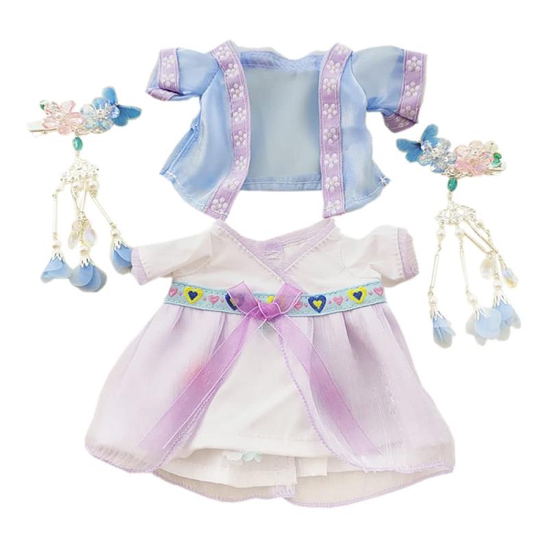 樂天商城 - niannyyhouse　20cm ぬいぐるみ 服　アンティーク調　上着　ドレス　ヘアクリップ　着せ替え　綿人形　アクセサリー