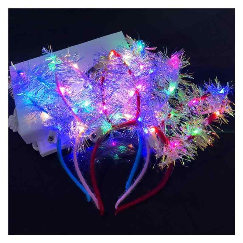 [OIIZREO] 縁日景品 光る玩具セット 10個セット カチューシャ コスプレ小物 夏祭りLED髪飾り 前髪 痛くない ハロウィン 化粧パーティー クリスマス飾り 花火大会 コンサート用