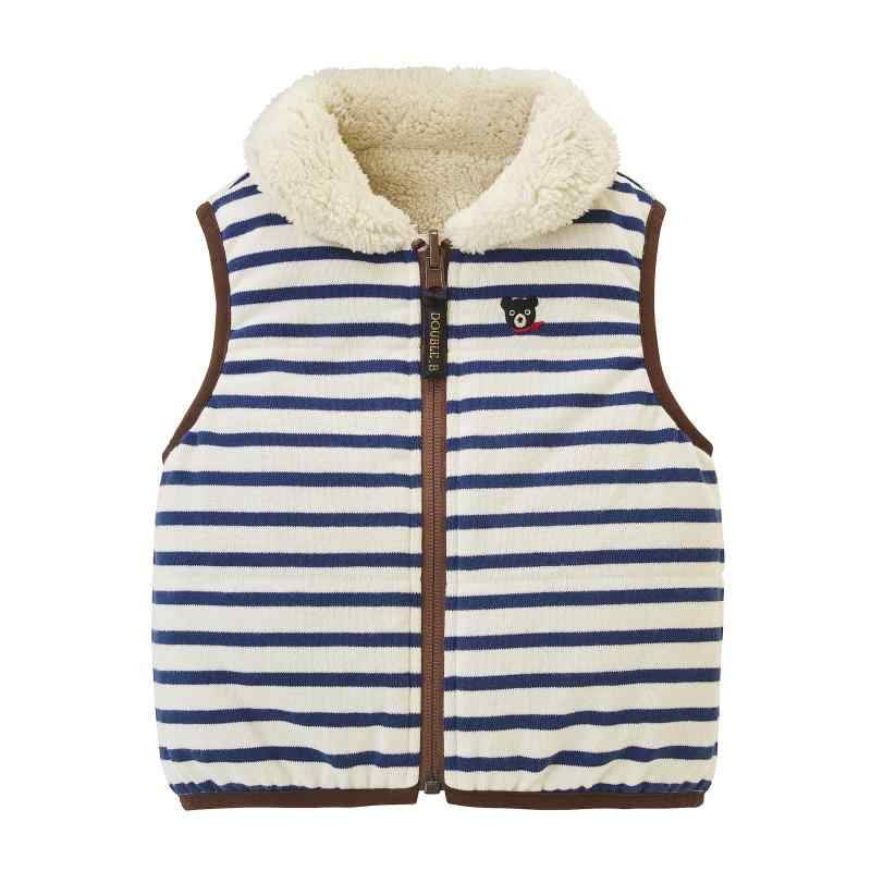[ミキハウス] ミキハウスダブルビー ベスト ボア 防寒 リバーシブル 男の子 女の子 ベビー キッズ 子供服 63-5701-495 3