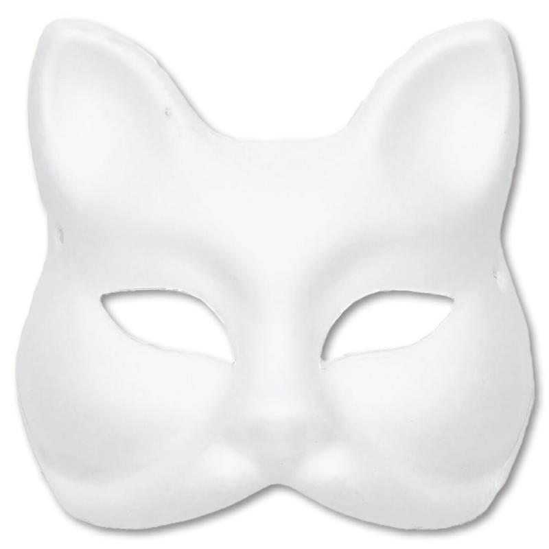 Rakuten - StyleCoS 狐面 猫面 お面 狐 猫 マスク コスプレ ペイント 紙パルプ製 半面 選べる枚数 5～1000枚