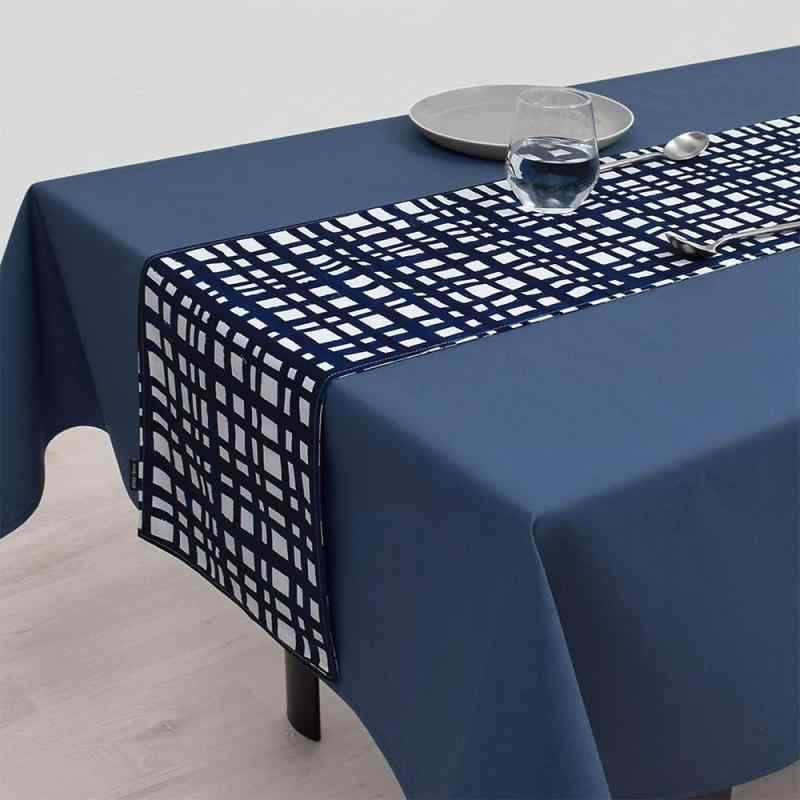スタイルデコール(STYLE Decor) テーブルランナー・テーブルセンター (30cm×130cm) 綿100% リバーシブルタイプ ネイビーリーフ W2602210 inasuteppu-10249013 イナノカショップ サンプル画像2