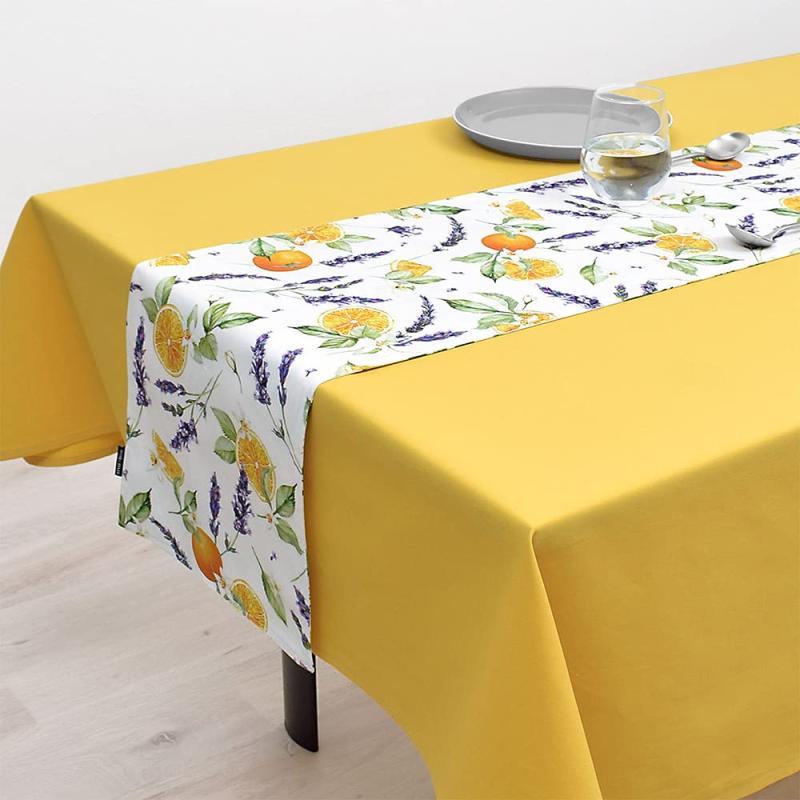 スタイルデコール(STYLE Decor) テーブルランナー・テーブルセンター (30cm×180cm) 綿100% リバーシブルタイプ シトラスレモン W2601820 inasuteppu-10249016 イナノカショップ サンプル画像2